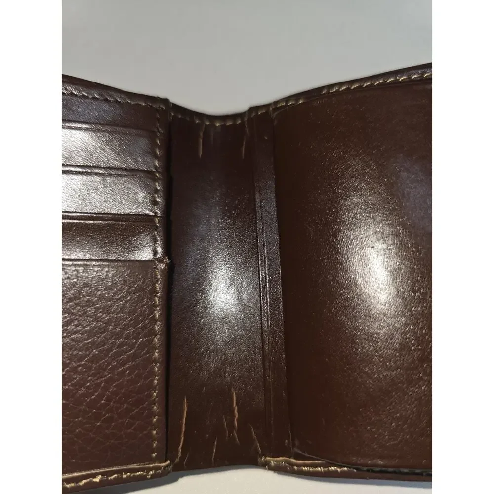 Comme Ca Ism Men's Vintage Brown Leather Wallet, New With Box